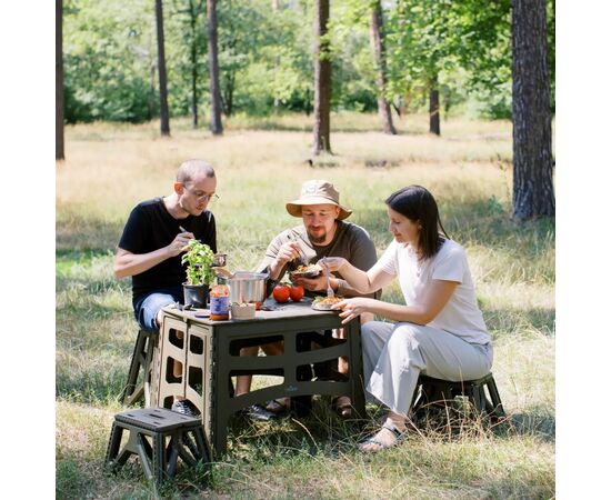 Стул складной Tribe Camp Chair Low пластиковий Black (T-EF-0001-black), изображение 10