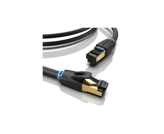 Патч-корд 10м, S/FTP cat 8 RJ-45 black Vention (IKABL), изображение 2