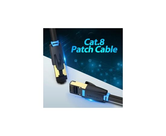 Патч-корд 10м, S/FTP cat 8 RJ-45 black Vention (IKABL), изображение 3