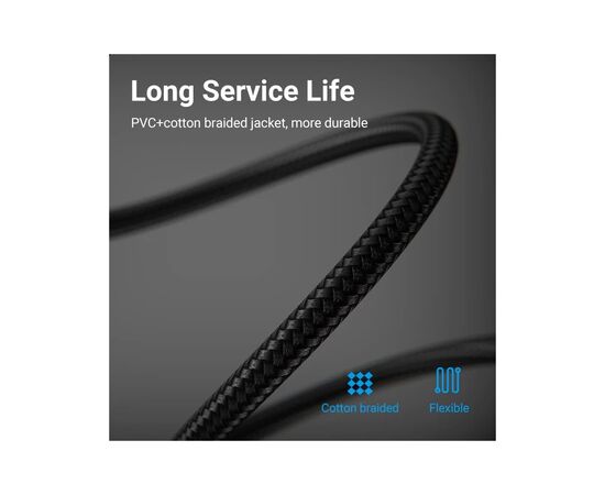 Патч-корд 0.5м, S/FTP cat 8 RJ-45 COPPER black Vention (IKGBD), изображение 8