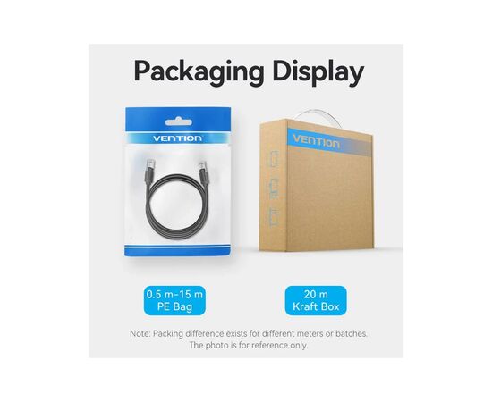 Патч-корд 0.5м, S/FTP cat 8 RJ-45 black Vention (IKKBD), изображение 12