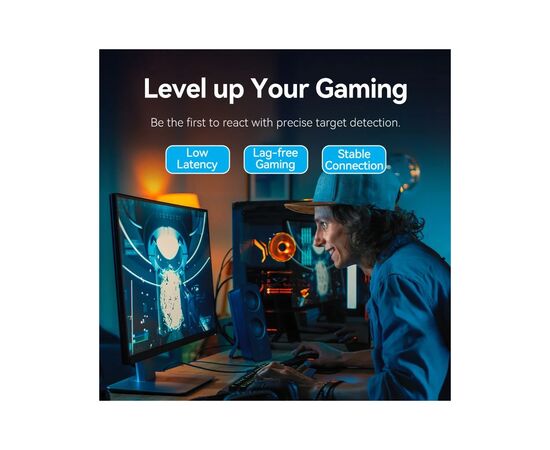 Патч-корд 3м, S/FTP cat 8 RJ-45 black Vention (IKKBI), изображение 3