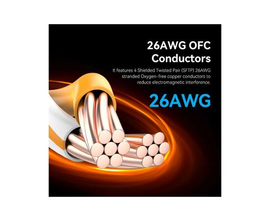 Патч-корд 3м, S/FTP cat 8 RJ-45 black Vention (IKKBI), изображение 4