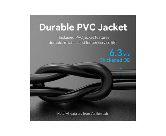 Патч-корд 3м, S/FTP cat 8 RJ-45 black Vention (IKKBI), изображение 8