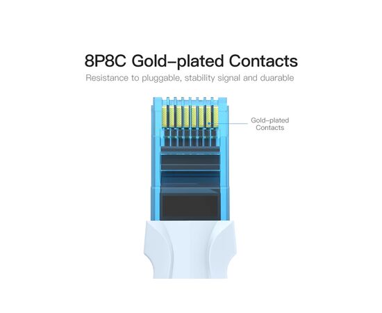 Патч-корд 3м, RJ-45 cat 5e UTP blue Vention (VAP-A10-S300), изображение 7