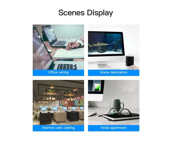 Патч-корд 5м, RJ-45 cat 5e UTP blue Vention (VAP-A10-S500), изображение 5