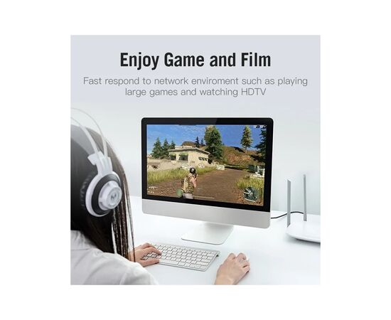 Патч-корд 0.5м, S/FTP cat 7 RJ-45 black Vention (ICDBD), изображение 5