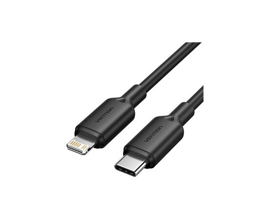 Дата кабель USB-C to Lightning 1.0m 3A black Vention (LAKBF)