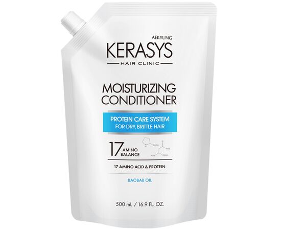Кондиционер для волос KeraSys Hair Clinic Moisturizing Conditioner Дой-пак 500 мл (8801046902066)