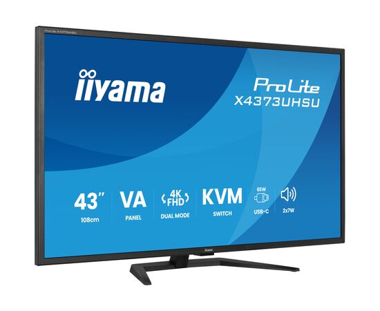 Монітор iiyama X4373UHSU-B2, зображення 2