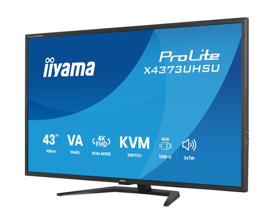 Монітор iiyama X4373UHSU-B2, зображення 3