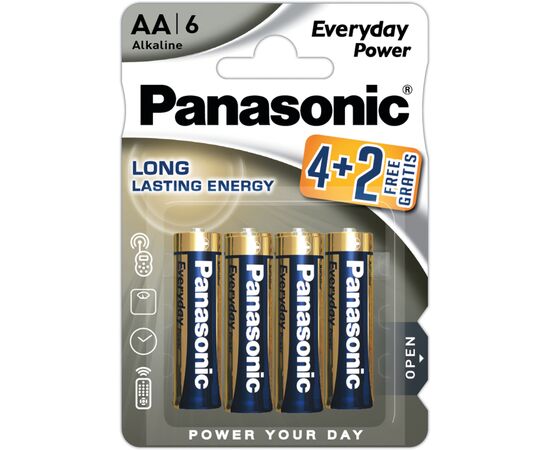 Батарейка Panasonic AA Everyday Power * 6 (LR6REE/6B2F)