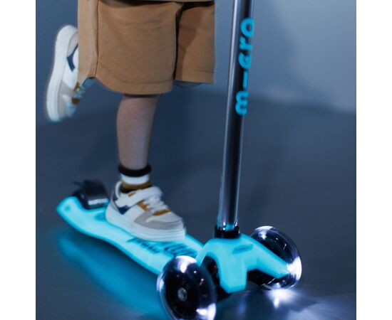 Самокат Micro серії Maxi Deluxe Glow LED" Синій кришталь" (MMD366), изображение 11