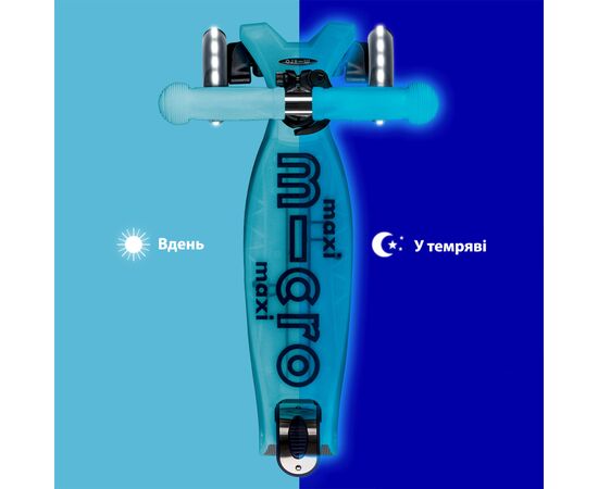 Самокат Micro серії Maxi Deluxe Glow LED" Синій кришталь" (MMD366), изображение 8