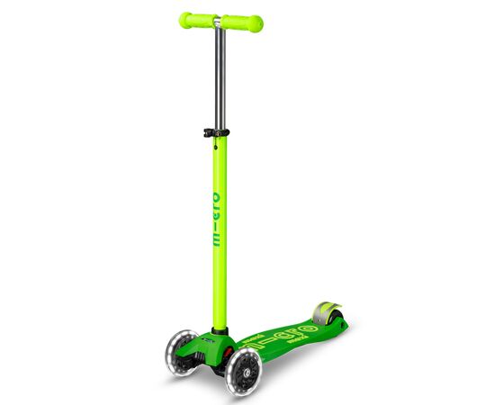 Самокат Micro Maxi Deluxe Neon LED" Зелений папуга" (MMD232)