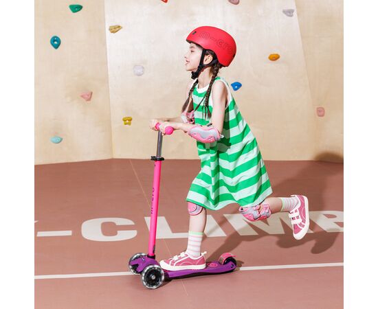 Самокат Micro Maxi Deluxe Neon LED" Ультра рожевий" (MMD233), изображение 7