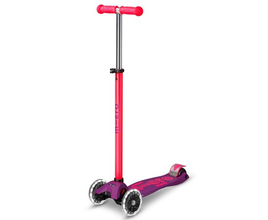 Самокат Micro Maxi Deluxe Neon LED" Ультра рожевий" (MMD233)