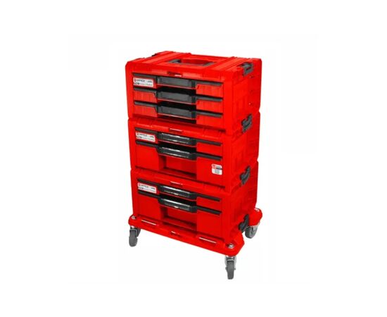 Ящик для инструментов QBRICK SYSTEM набор на платформе, 21", 525*345*885, SYSTEM PRO Drawer Workshop Set 3 Red (Z258353PG003)