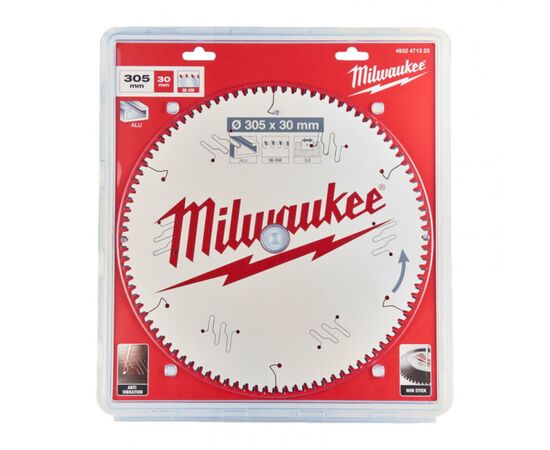Диск пильный Milwaukee Alu PFTE, диаметр 305х30х3,0мм, 96 зуб. (4932471323), изображение 2