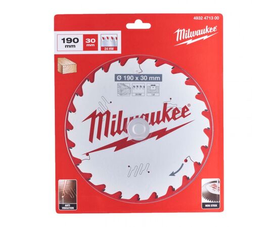 Диск пильный Milwaukee PFTE THIN KERF, 190х30х1,6мм, 16 зуб. (4932471300), изображение 2