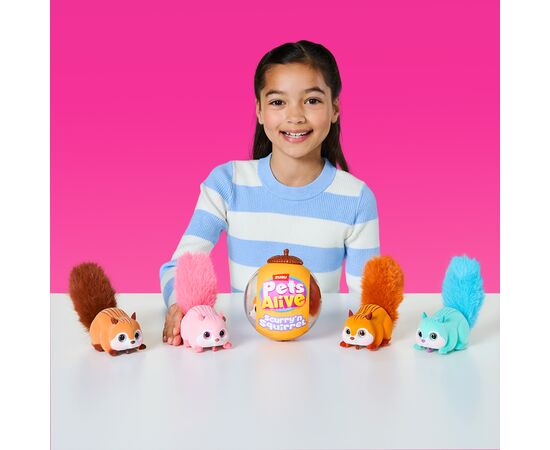 Интерактивная игрушка Pets & Robo Alive Pets alive S1 Белочка розовая (9565B), изображение 6