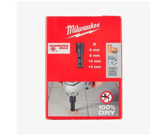 Коронка Milwaukee алмазная Diamond Max М14 6,8,10,14мм, 4шт (4932471863), изображение 3