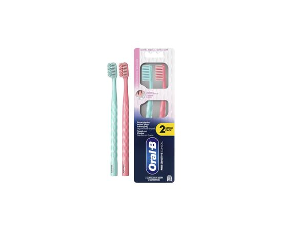 Зубная щетка Oral-B Pro-Sensitive Clinical Экстра мягкая 2 шт. (8700216567923), изображение 2
