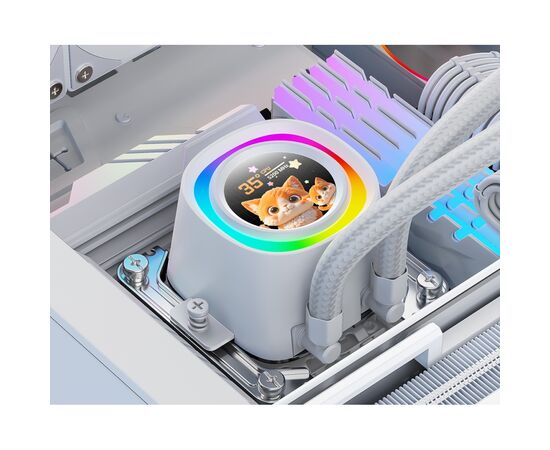 Система жидкостного охлаждения ID-Cooling FX240 LCD WHITE, изображение 14