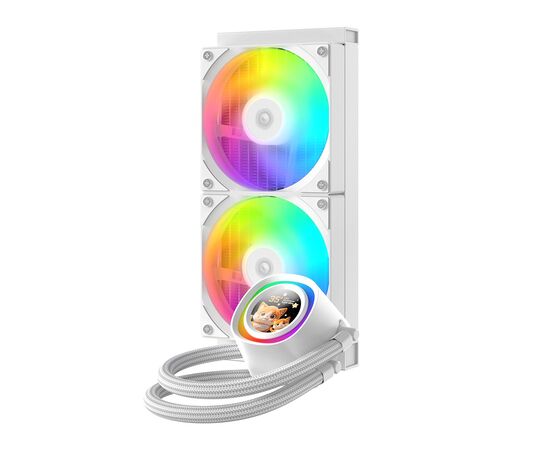 Система жидкостного охлаждения ID-Cooling FX240 LCD WHITE, изображение 2