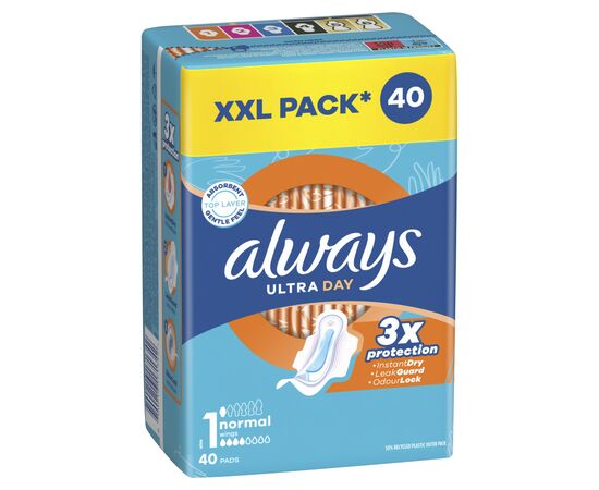 Гігієнічні прокладки Always Ultra Normal (Розмір 1) 40 шт. (8006540211380), зображення 2