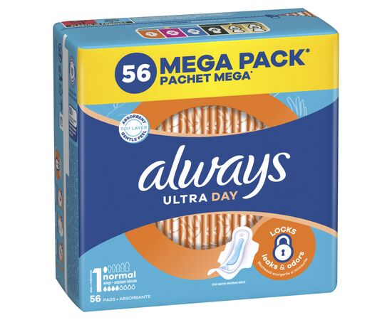 Гігієнічні прокладки Always Ultra Normal (Розмір 1) 56 шт. (8700216450348), зображення 2