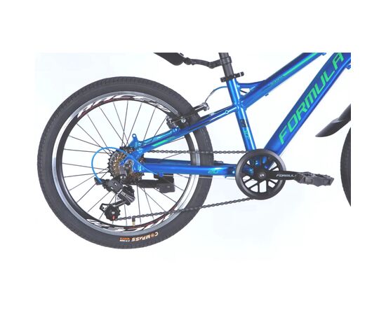 Велосипед Formula 20" BLACKWOOD Vbr FR рама-11" AL 2026 синій з зеленим (OPS-FR-20-107), зображення 5