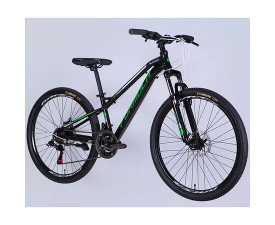 Велосипед Formula 26" BLACKWOOD DD FR рама-13" AL 2026 чорний з зеленим (OPS-FR-26-801), изображение 2