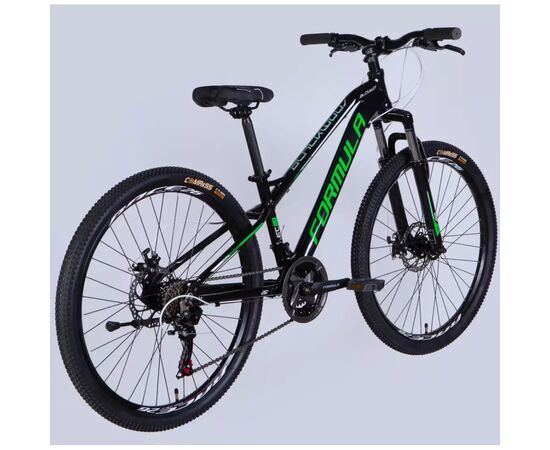 Велосипед Formula 26" BLACKWOOD DD FR рама-13" AL 2026 чорний з зеленим (OPS-FR-26-801), изображение 3