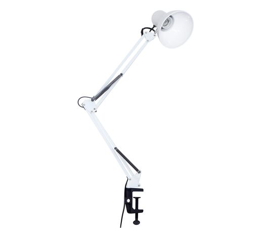 Настольная лампа Євросвітло Ridy-027 E27 зі струбциною біла, изображение 3