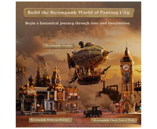 Конструктор Pantasy Original Дирижабль Steampunk (85021), изображение 6