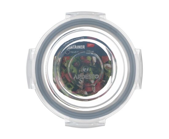 Пищевой контейнер Ardesto Gemini круглий, 0.24л, боросилікатне скло, прозорий (AR1224BRD), изображение 2