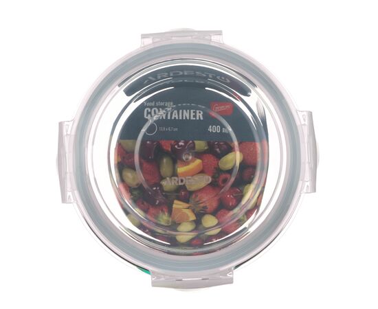 Пищевой контейнер Ardesto Gemini круглий, 0.4л, боросилікатне скло, прозорий (AR1240BRD), изображение 2