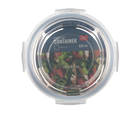 Пищевой контейнер Ardesto Gemini круглий, 0.62л, боросилікатне скло, прозорий (AR1262BRD), изображение 2