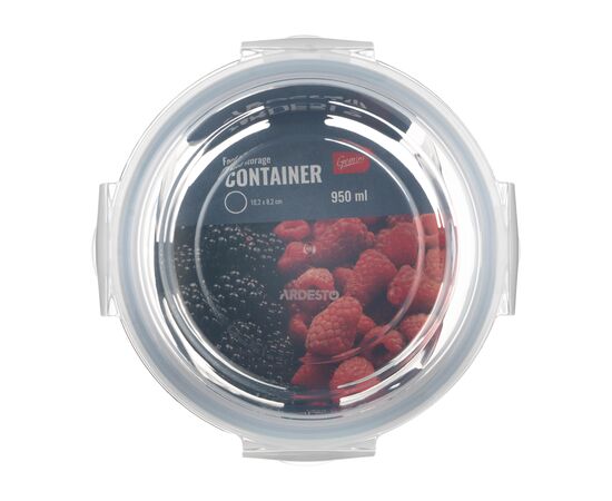 Пищевой контейнер Ardesto Gemini круглий, 0.95л, боросилікатне скло, прозорий (AR1295BRD), изображение 2