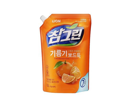 Засіб для ручного миття посуду Lion Cheonhyehyang Японський мандарин Запасний блок 1.2 л (8806325629306), зображення 2