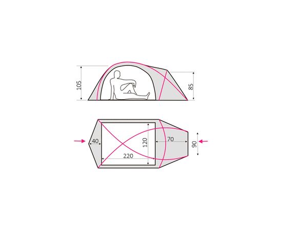 Палатка Terra Incognita Ksena 2 Lite світло-зелений (4823081506232), изображение 12