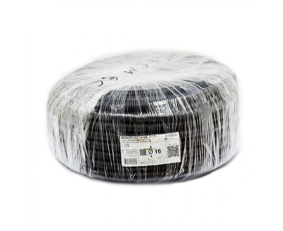 Труба гофрированная с протяжкой D16/10.7 мм, PVC, УФ стойкая, чёрная, бухта 50м Kopos (1416ED_F50D)