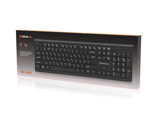 Клавиатура REAL-EL RK-507 USB Black (EL123100050), изображение 8