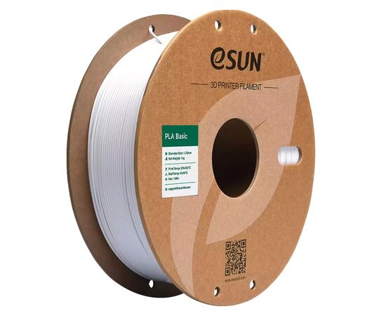 Пластик для 3D-принтера eSUN PLA BASIC 1,75mm COLD WHITE 1kg (PLA-BASIC175C-W1P1)