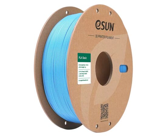 Пластик для 3D-принтера eSUN PLA BASIC 1,75mm LIGHT BLUE 1kg (PLA-BASIC175Q-U1P1)