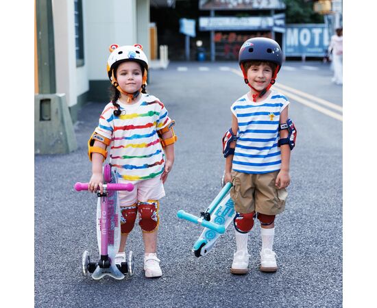 Самокат Micro Mini Deluxe складний серії Foldable Orion Glow LED" Синій" (MMD374), изображение 6