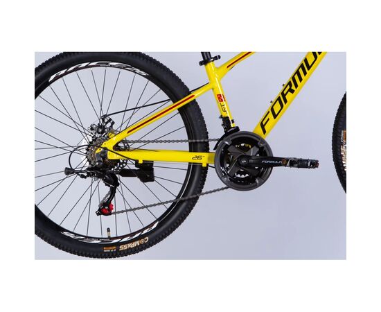 Велосипед Formula 26" MOTION DD FR рама-13" AL 2026 жовтий з чорним (OPS-FR-26-811), изображение 5
