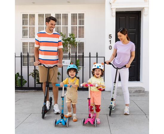 Самокат Micro Mini Deluxe Foldable LED" складний Блакитний океан" (MMD200), изображение 2