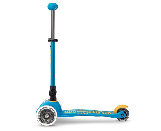 Самокат Micro Mini Deluxe Foldable LED" складний Блакитний океан" (MMD200), изображение 3